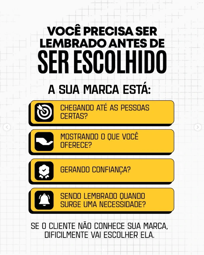 Post da PPG no celular: você precisa ser lembrado antes de ser escolhido